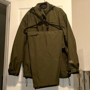 Field & Stream Men Green Fishing HydroProof Ultra Jacket and Pants Size: X-Large